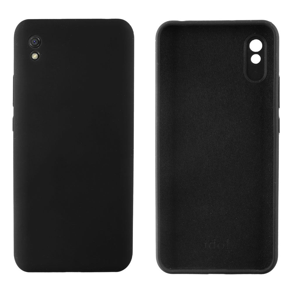 IDOL 1991 ΘΗΚΗ XIAOMI REDMI 9A/REDMI 9AT 6.53" VELVET ELITE TPU 4 SIDE FULL CAMERA PROTECTION BLACK