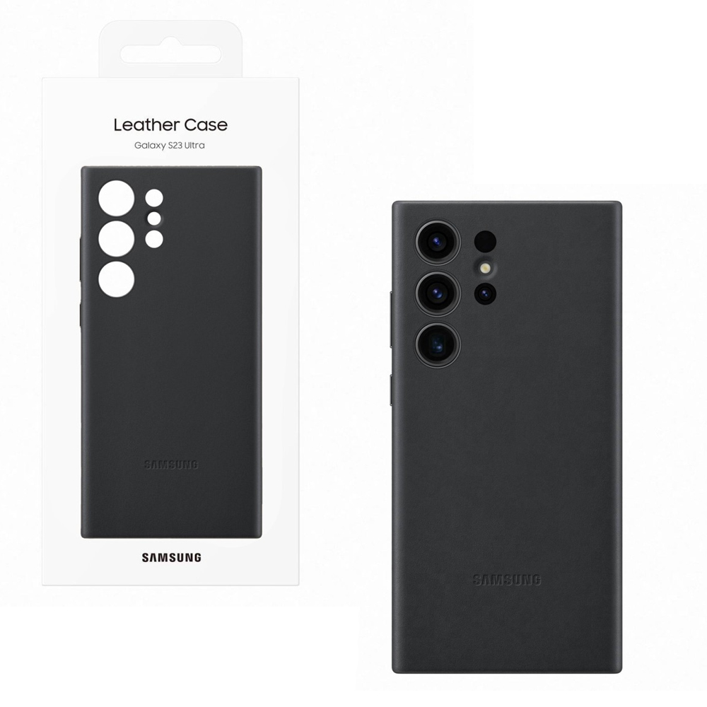ΘΗΚΗ SAMSUNG S23 ULTRA 5G S918 LEATHER COVER EF-VS918LBEGWW BLACK PACKING OR