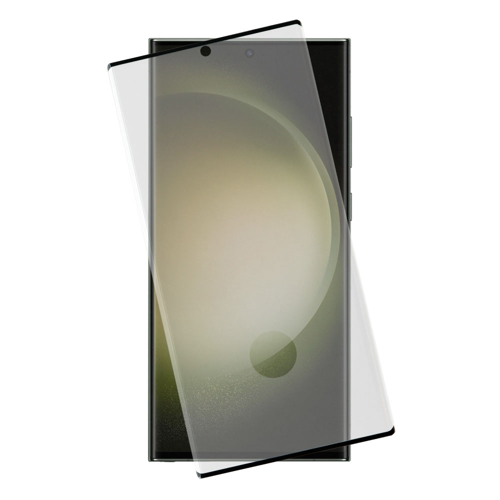 IDOL 1991 TEMPERED GLASS SAMSUNG S23 ULTRA 5G S918 6.8" 9H 0.25mm 3D EDGE GLUE SEMI CURVED FINGER UNLOCK BLACK