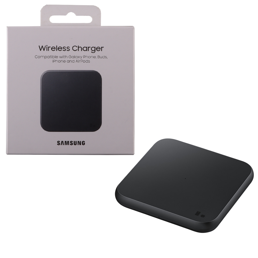 WIRELESS CHARGER DUO SAMSUNG EP-P1300TBEGEU 2 in 1 9W FAST CHARGE QI PAD - ADAPTER BLACK PACKING OR
