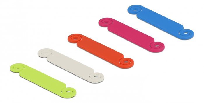 DELOCK ετικέτες επισήμανσης καλωδίων 18406, διάφορα χρώματα, 10τμχ