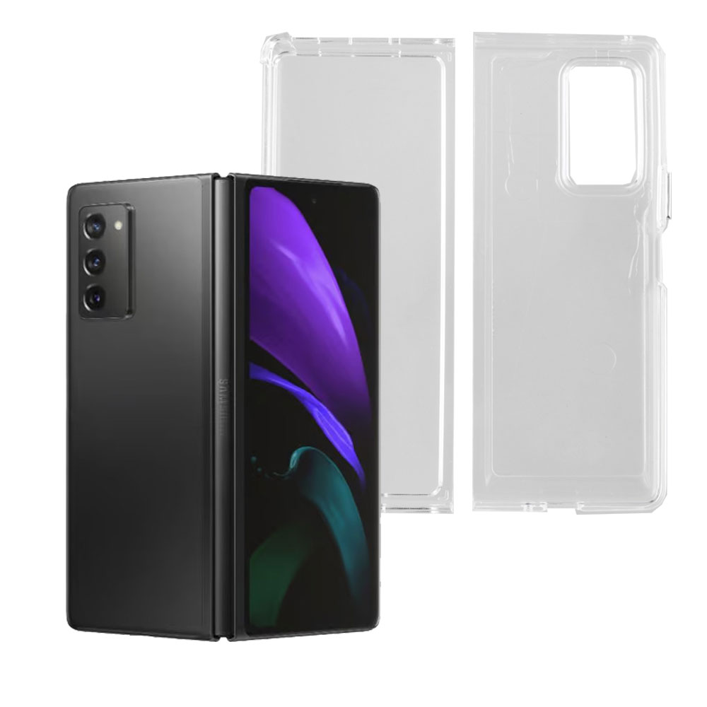 IDOL 1991 ΘΗΚΗ SAMSUNG Z FOLD 2 5G F916 7.6" HARD CLEAR AIR METAL BUTTON ΔΙΑΦΑΝΗ