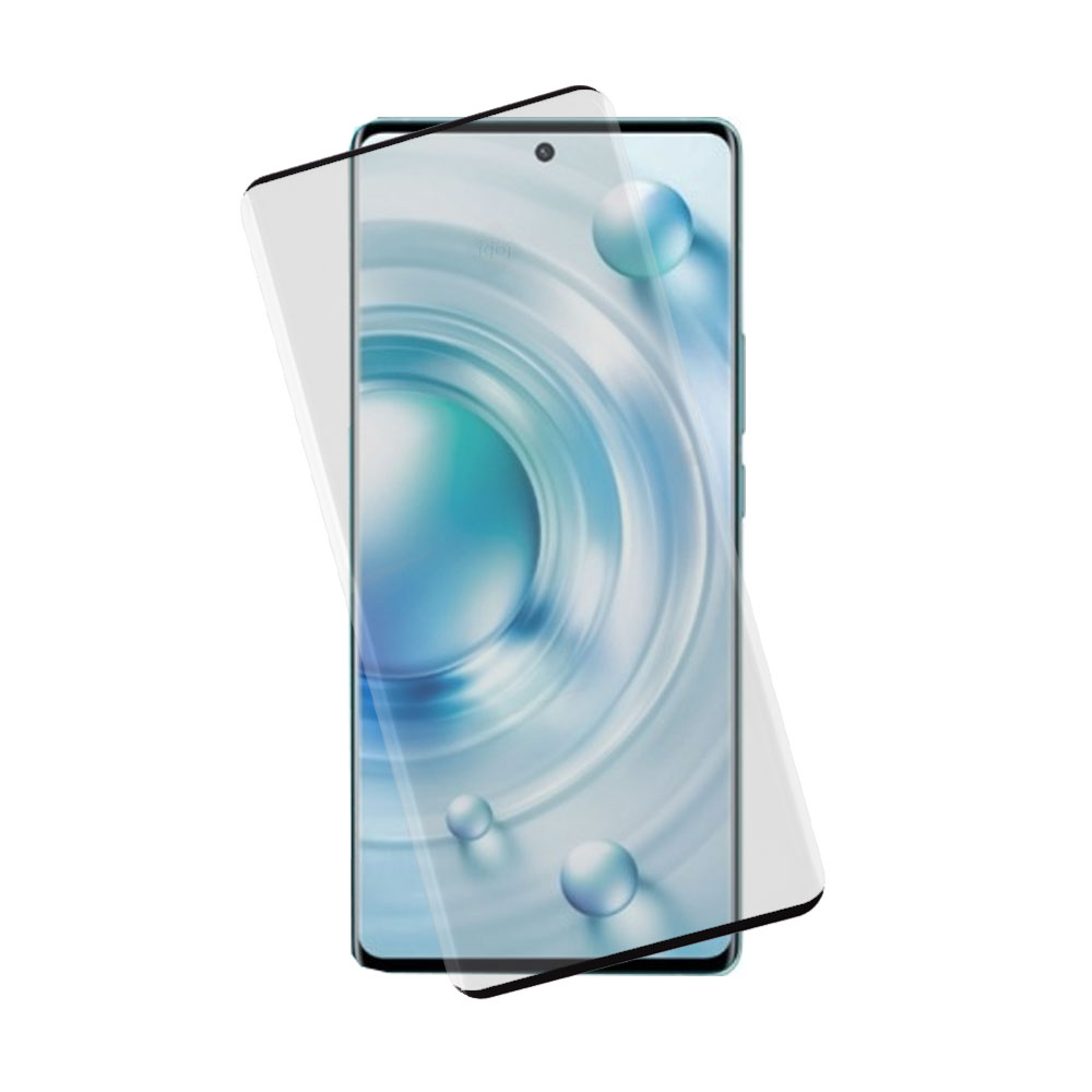 IDOL 1991 TEMPERED GLASS VIVO X80 PRO 5G 6.78" 9H 0.30mm 3D FULL GLUE SEMI CURVED FINGER UNLOCK BLACK FULL COVER+ SQUEEZY CARD