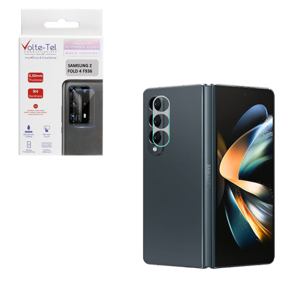 VOLTE-TEL TEMPERED GLASS SAMSUNG Z FOLD 4 F936 7.6" 9H 0.25mm 3D CURVED FOR CAMERA