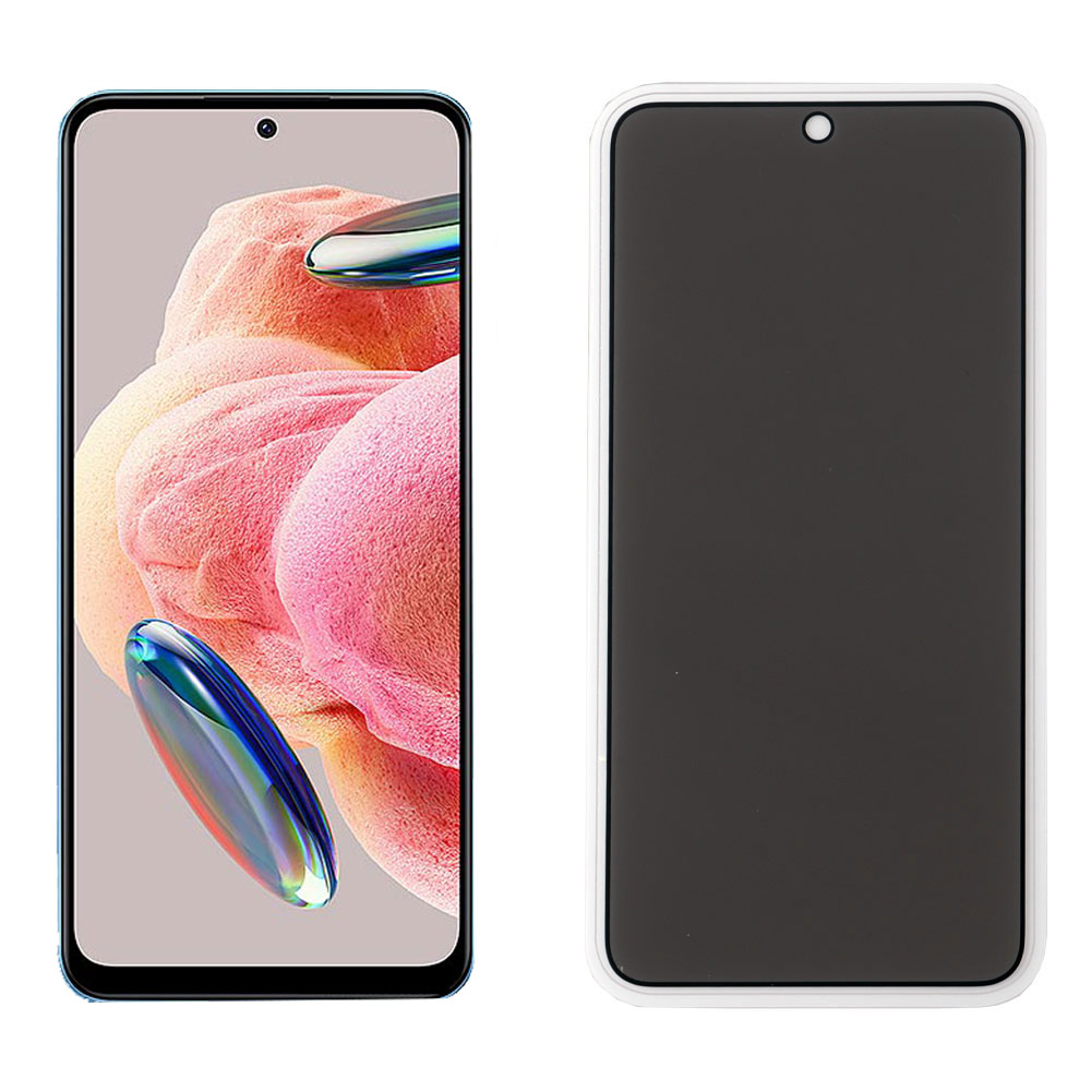 IDOL 1991 TEMPERED GLASS XIAOMI REDMI NOTE 12 5G 6.67" 9H 0.25mm PRIVACY ANTISPY SEMI CURVED FULL GLUE BLACK