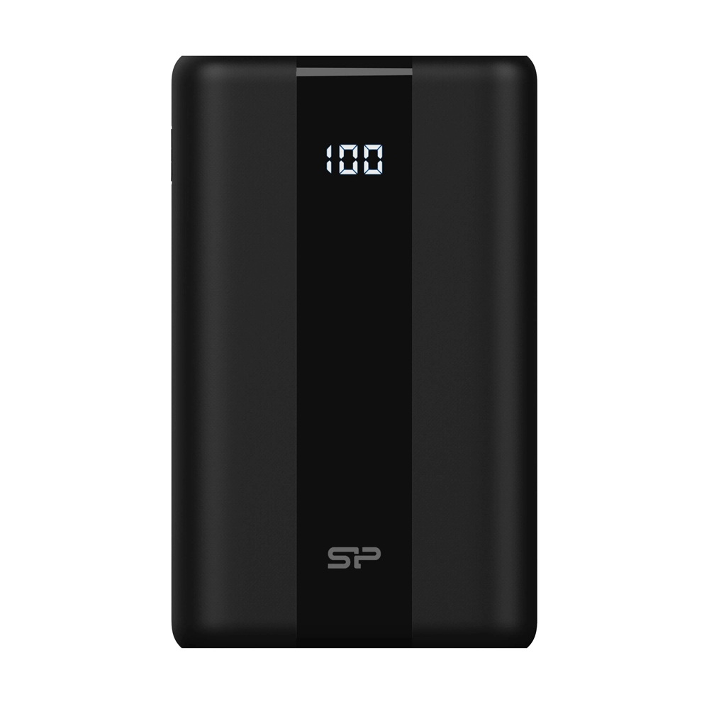 SILICON POWER POWER BANK QX55 30000mAh 22,5W PD OUTPUT USB X3 5V-2.4A/USB 5V-4.5A/ C 5V-3A/5V-3A-INPUT TYPE C 5V-3A/M&L-2A BLACK