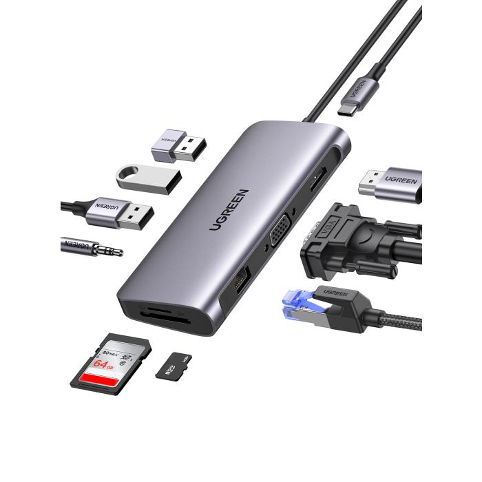 Multi Function Type-C Converter UGREEN CM179 Space Gray 80133