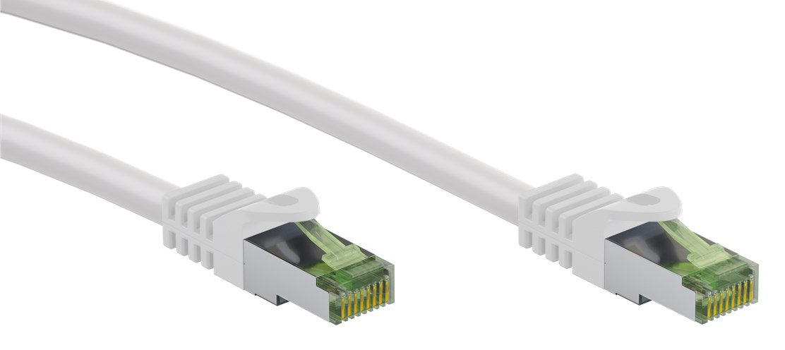GOOBAY καλώδιο δικτύου 61103, CAT 8.1 S/FTP, copper, GHMT, 0.50m, λευκό