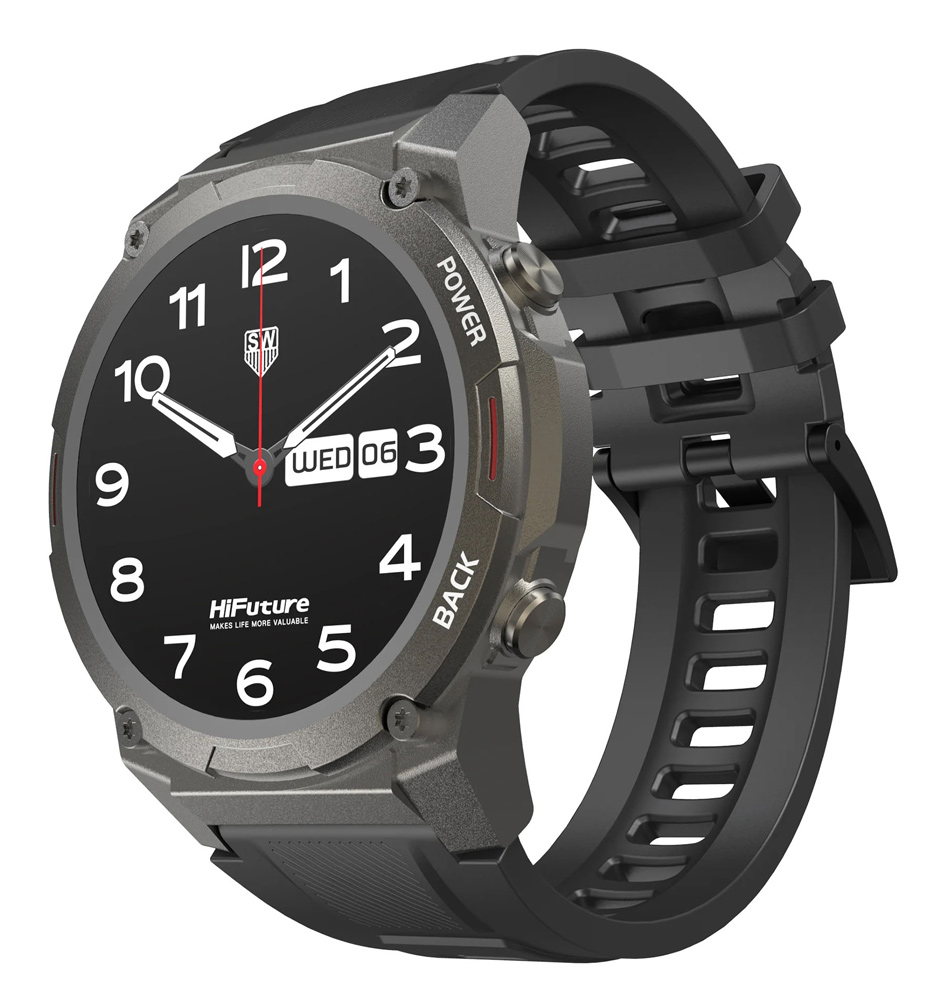 HIFUTURE smartwatch FutureGo Mix2, 1.43", IP68, heart rate, μαύρο