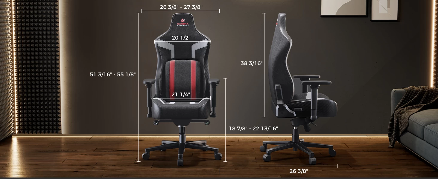 Python-Ergonomic-Video-Gaming-Chair-Dimension-1
