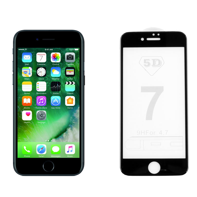 IDOL 1991 TEMPERED GLASS IPHONE SE 2020/IPHONE 8/7 4.7" 9H 0.30mm 5D FULL GLUE BLACK