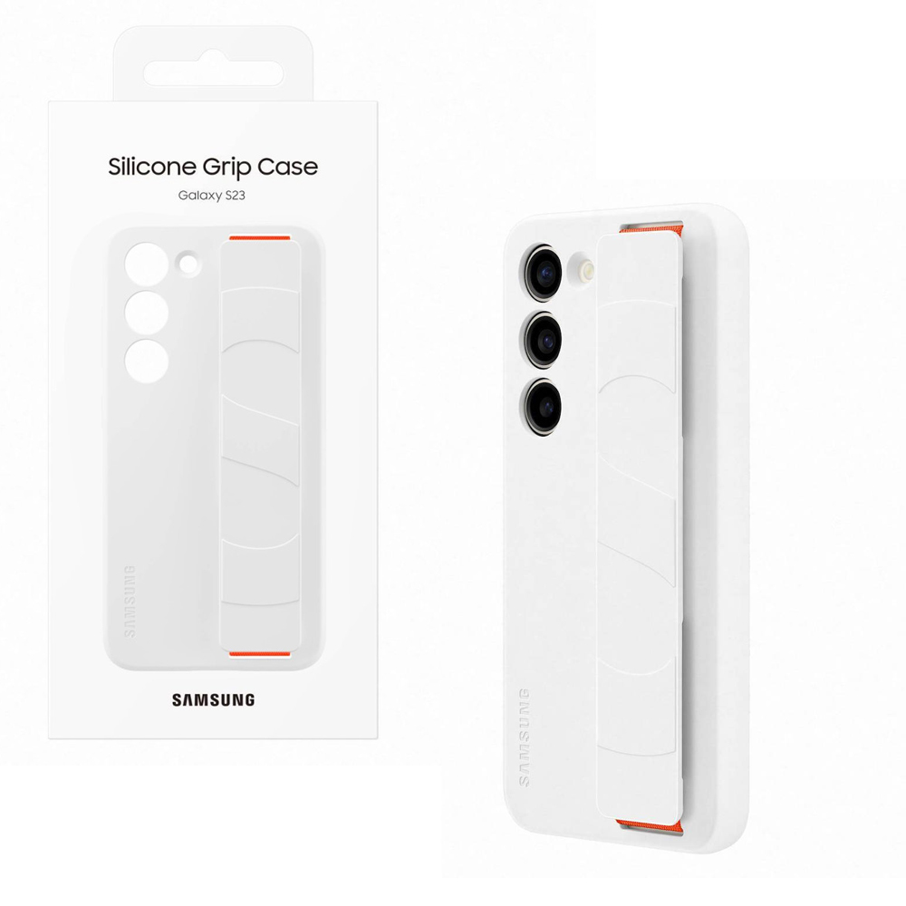 ΘΗΚΗ SAMSUNG S23 5G S911 SILICONE GRIP COVER EF-GS911TWEGWW WHITE PACKING OR