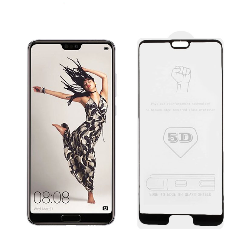 IDOL 1991 TEMPERED GLASS HUAWEI P20 5.8"9H 0.30mm 5D FULL GLUE BLACK