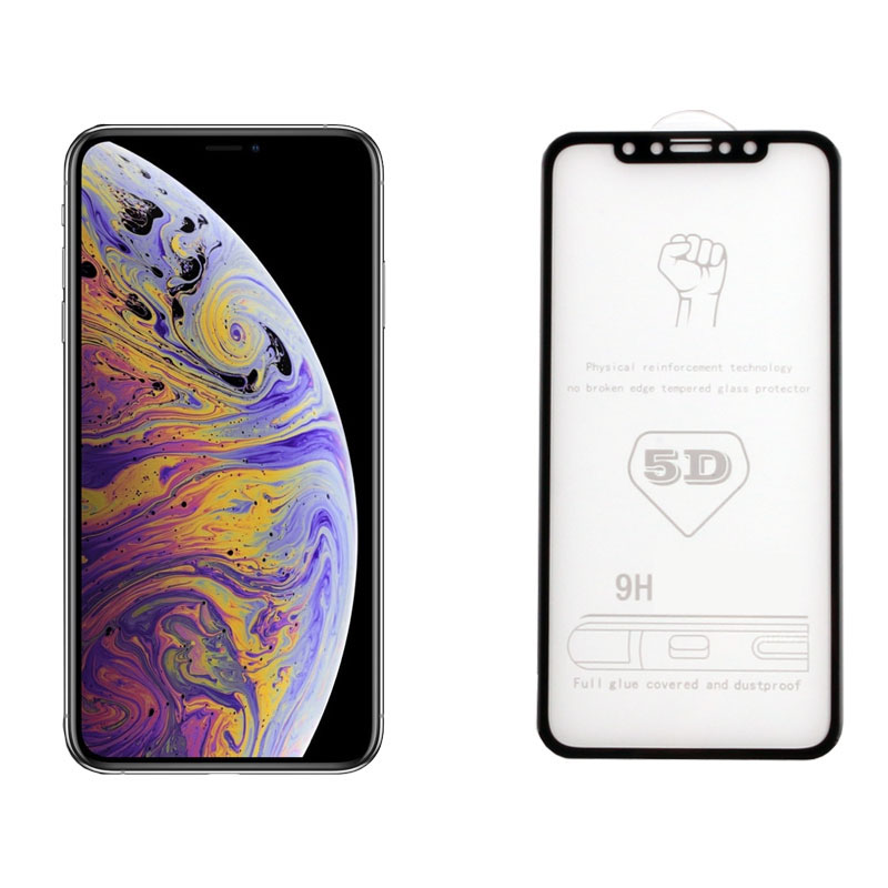 IDOL 1991 TEMPERED GLASS IPHONE 11 PRO MAX/XS MAX 6.5" 0.30mm 5D FULL GLUE BLACK