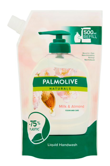 PALMOLIVE κρεμοσάπουνο Clean & care γάλα & αμύγδαλο, ανταλλακτικό, 500ml