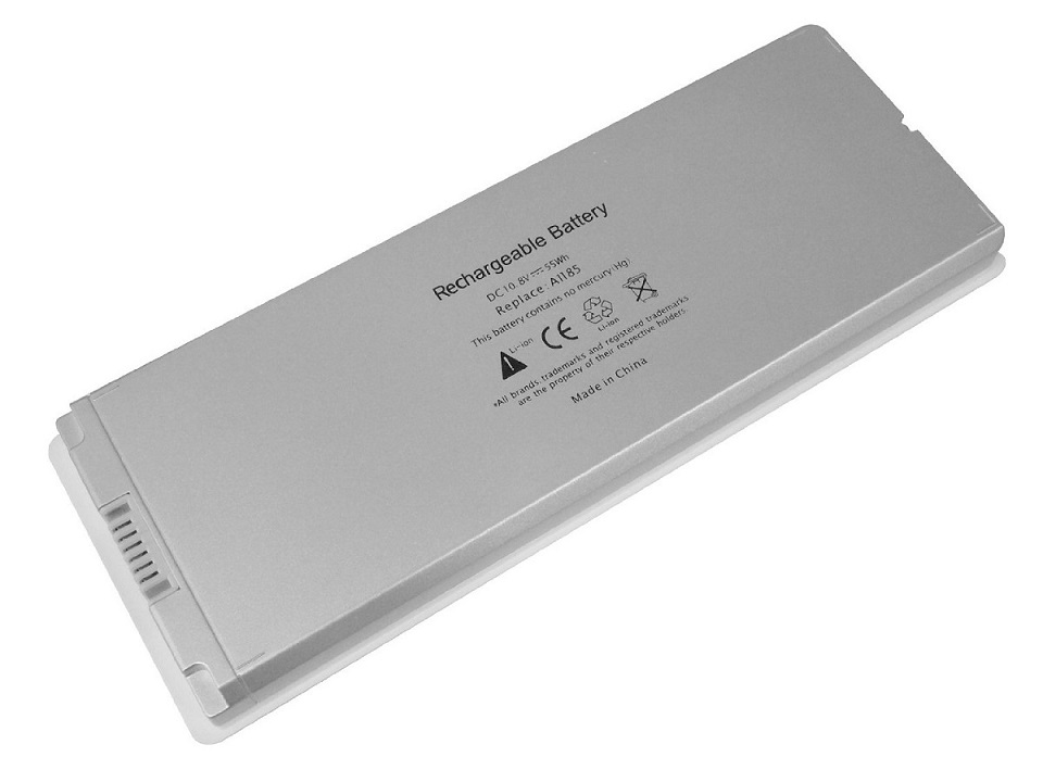 POWERTECH συμβατή μπαταρία για Apple Macbook 13 A1185, λευκή