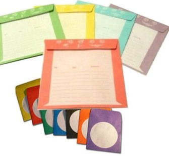 Χάρτινο φακελάκι για οπτικά μέσα, έγχρωμο (τυχαίο χρώμα), 50τμχ