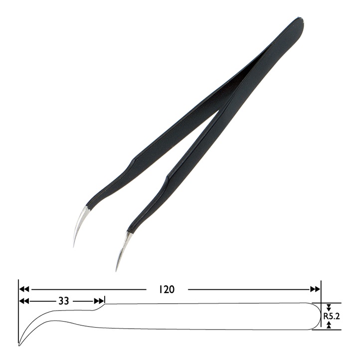 SPROTEK ESD αντιστατική τσιμπίδα ST-T511, 120mm, κυρτή