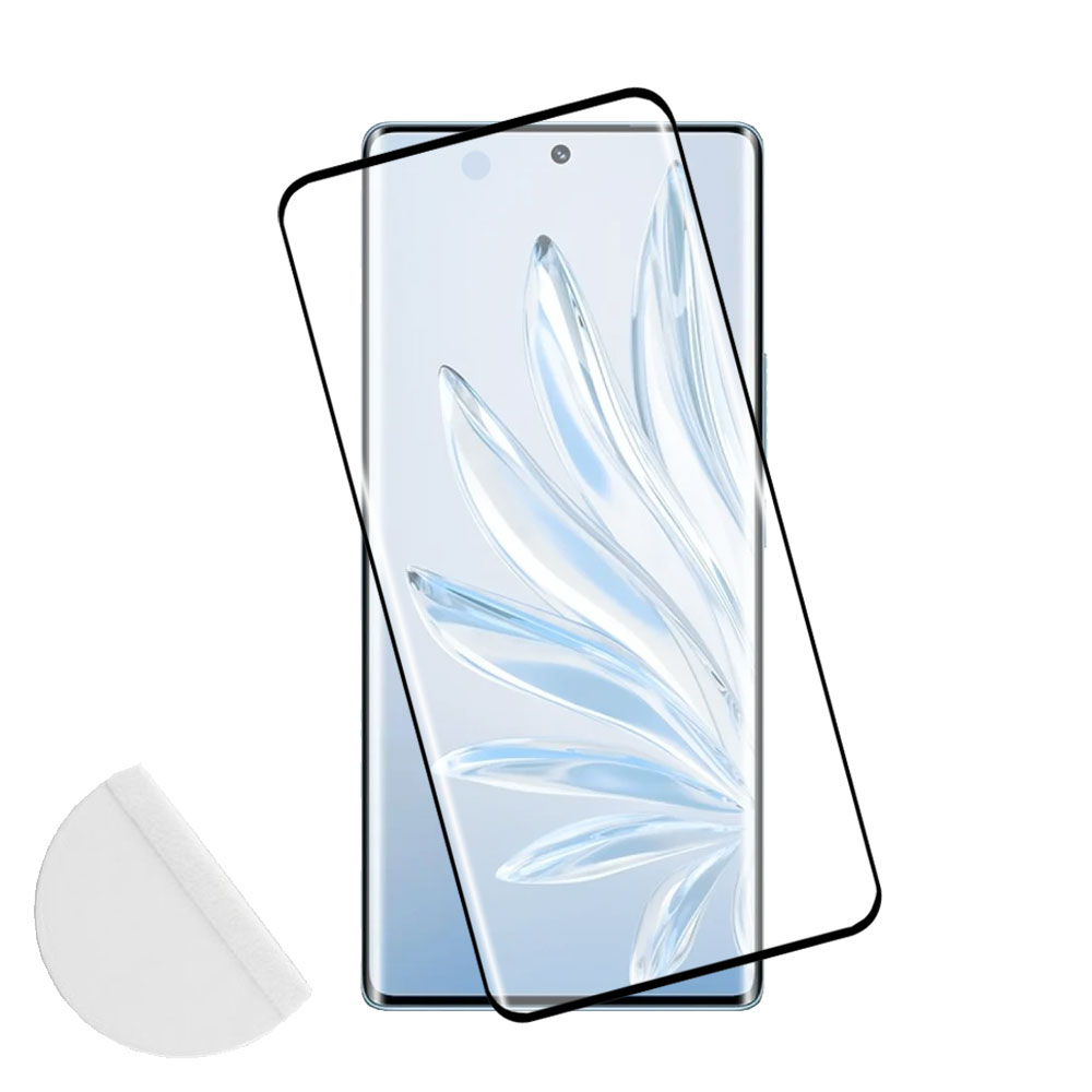 IDOL 1991 TEMPERED GLASS HONOR 70 6.67" 9H 0.30mm 3D FULL GLUE SEMI CURVED FINGER UNLOCK BLACK + SQUEEZY CARD