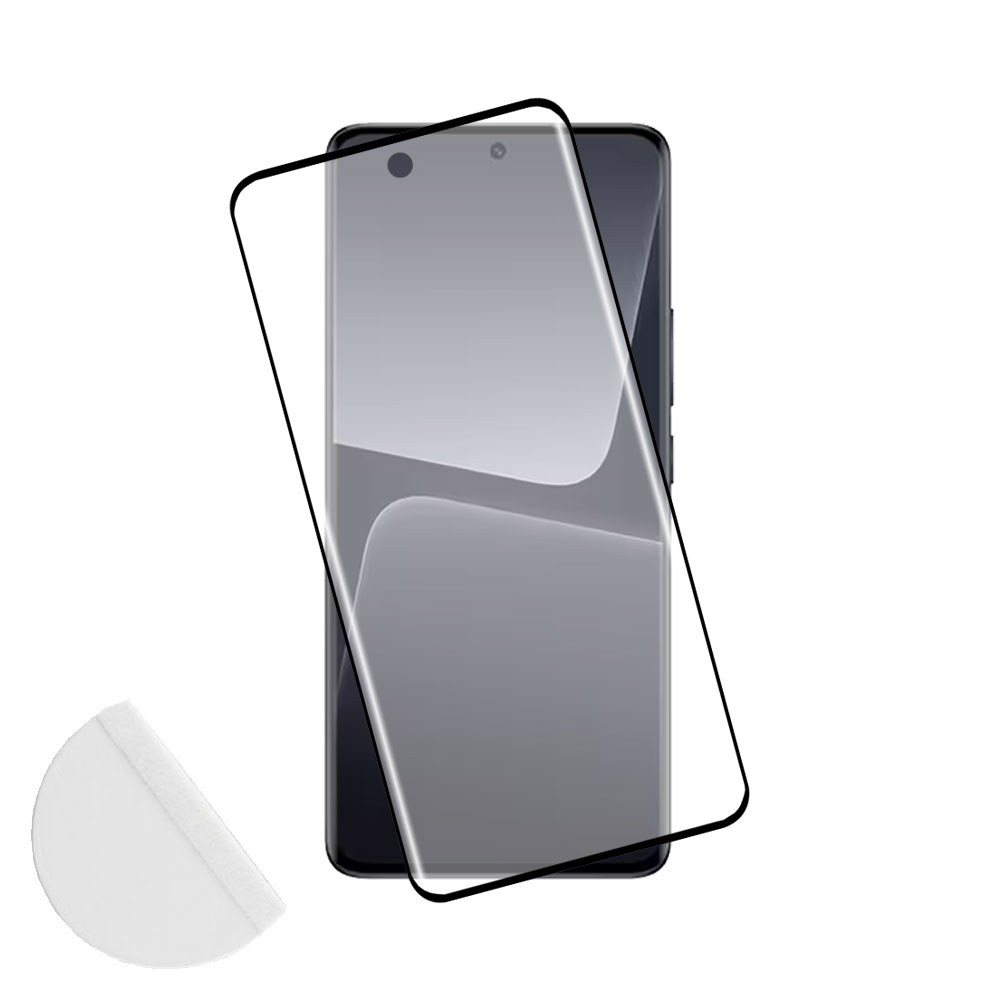 IDOL 1991 TEMPERED GLASS XIAOMI 13 PRO 5G 6.73" 9H 0.30mm 3D FULL GLUE SEMI CURVED FINGER UNLOCK BLACK + SQUEEZY CARD