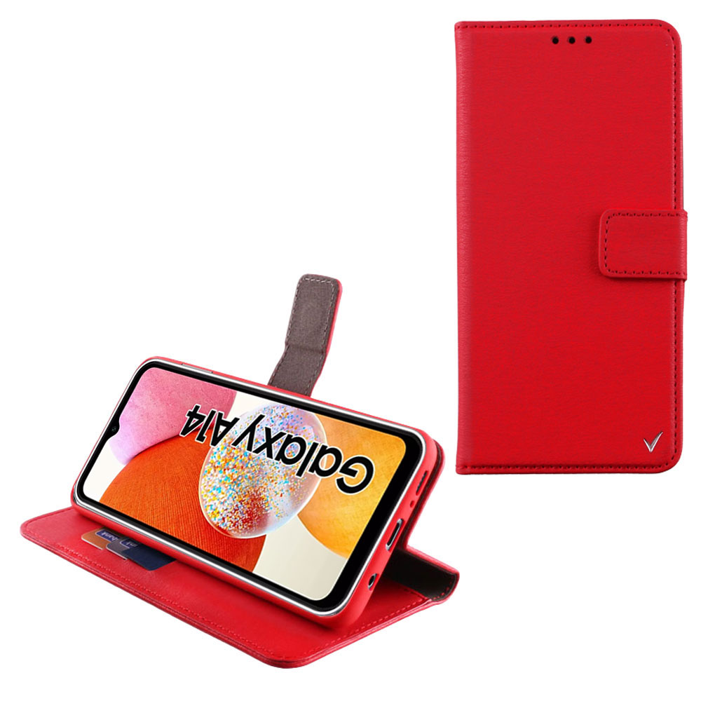 VOLTE-TEL ΘΗΚΗ SAMSUNG A14 4G A145/A14 5G A146 6.6" ALLURE MAGNET BOOK STAND CLIP RED