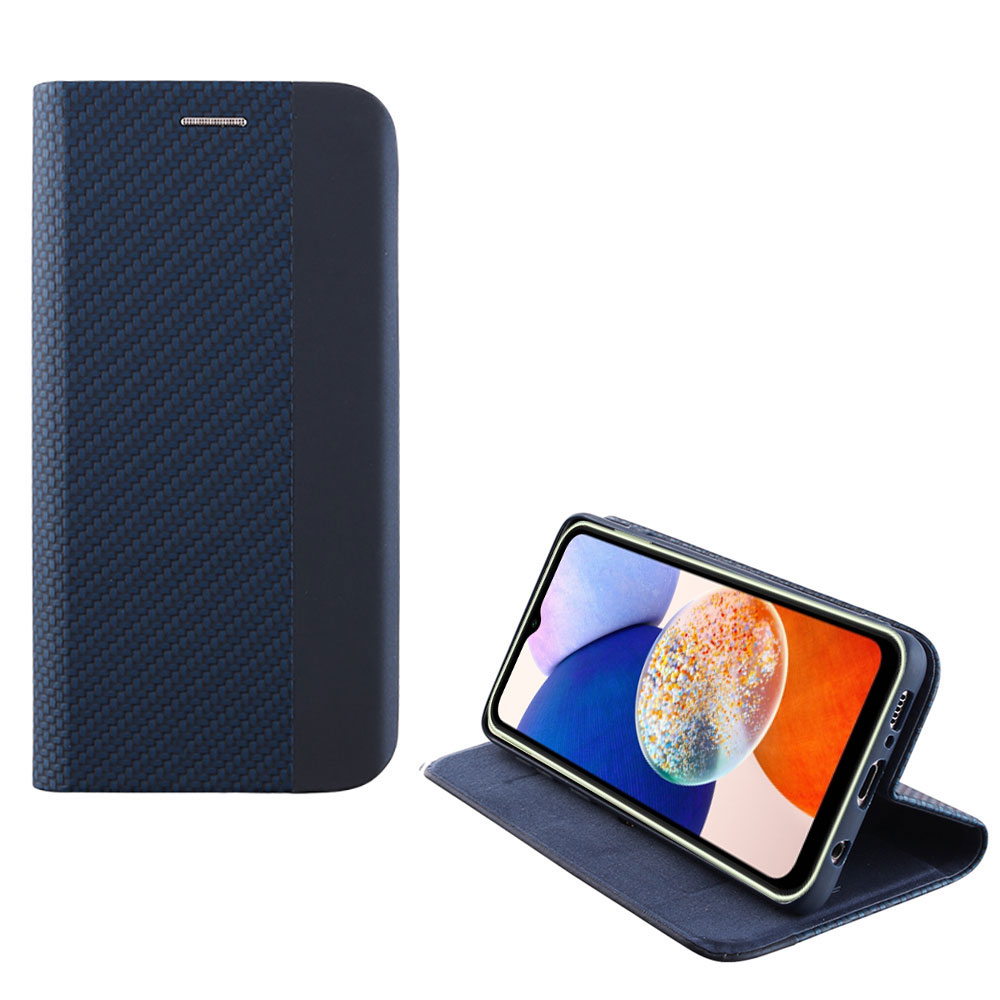 IDOL 1991 ΘΗΚΗ SAMSUNG A14 4G A145/A14 5G A146 6.6" ELITE ANTI-RFID BOOK STAND BLUE