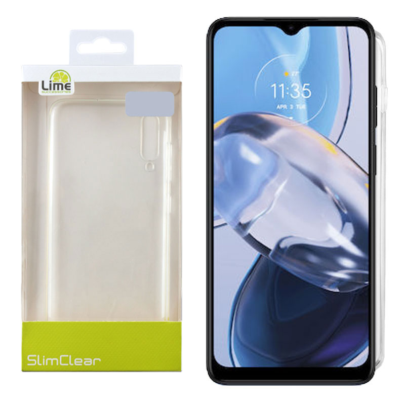 LIME ΘΗΚΗ MOTOROLA MOTO E22 6.5" SLIMCLEAR TPU CAMERA GUARD ΔΙΑΦΑΝΗ