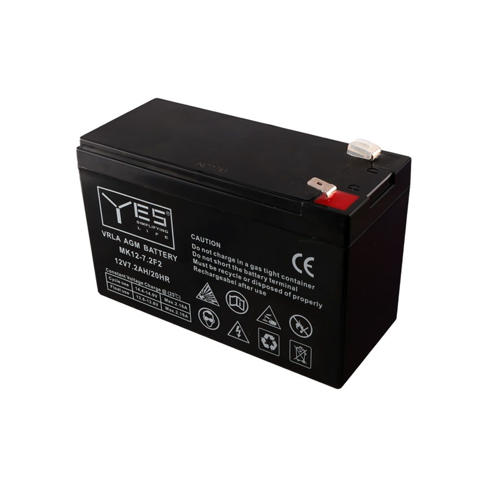 YES ΜΠΑΤΑΡΙΕΣ ΜΟΛΥΒΔΟΥ 12V 7.2Ah/20HR (151X65X95) MK12-7.2F2 ΑΚΡΟΔΕΚΤΗΣ T2/F2 6,35mm