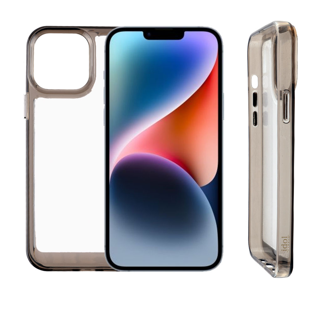 IDOL 1991 ΘΗΚΗ IPHONE 14 PLUS 6.7" CRISTALYTE TPU CAMERA GUARD ΔΙΑΦΑΝΗ ΓΚΡΙ