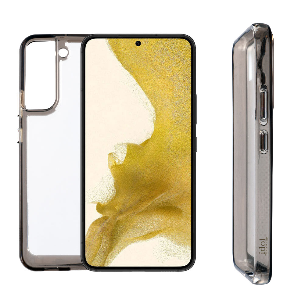 IDOL 1991 ΘΗΚΗ SAMSUNG S22 5G S901 6.1" CRISTALYTE TPU CAMERA GUARD ΔΙΑΦΑΝΗ ΓΚΡΙ