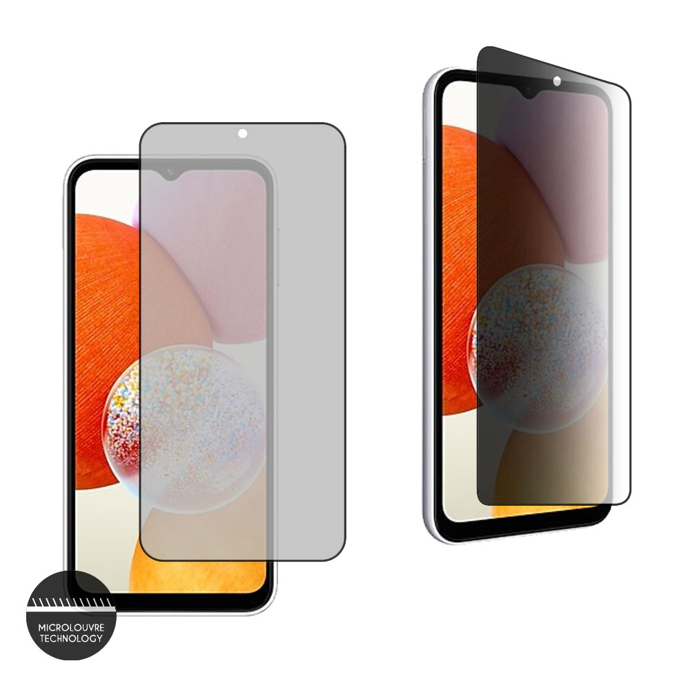 IDOL 1991 TEMPERED GLASS SAMSUNG A14 4G A145/A14 5G A146 6.6" 9H 0.25mm PREMIUM PRIVACY ANTISPY SEMI CURVED FULL GLUE BLACK