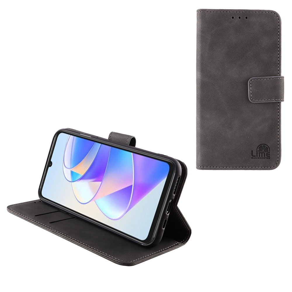 LIME ΘΗΚΗ HONOR X7A 6.75" ESSENTIAL MAGNET BOOK STAND CLIP GREY