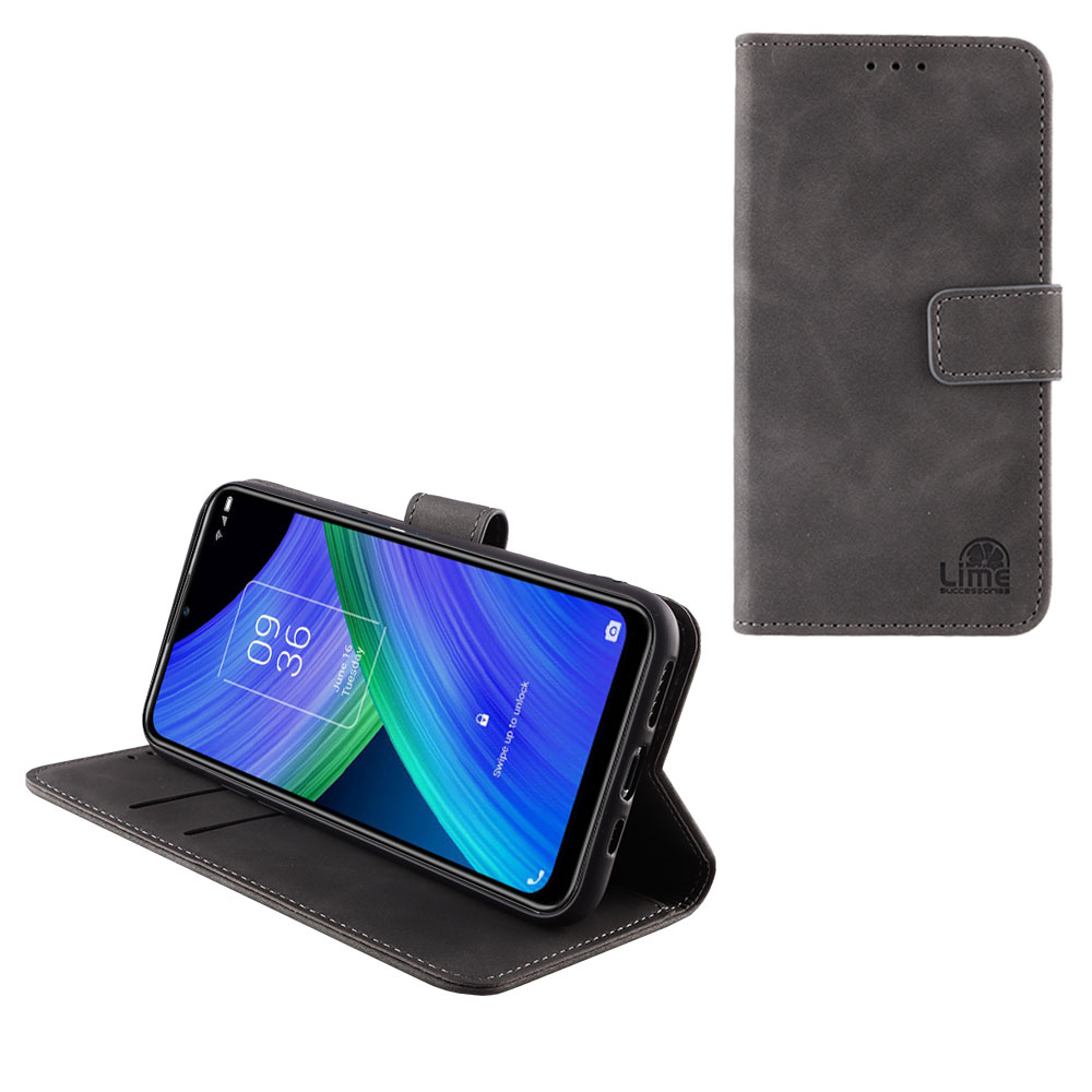 LIME ΘΗΚΗ TCL 20R 5G 6.52" ESSENTIAL MAGNET BOOK STAND CLIP GREY