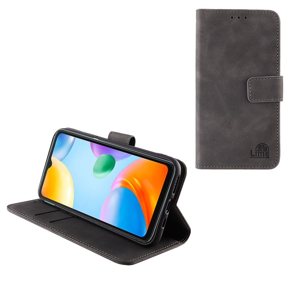 LIME ΘΗΚΗ XIAOMI REDMI 10C/REDMI 10 POWER 6.71" ESSENTIAL MAGNET BOOK STAND CLIP GREY