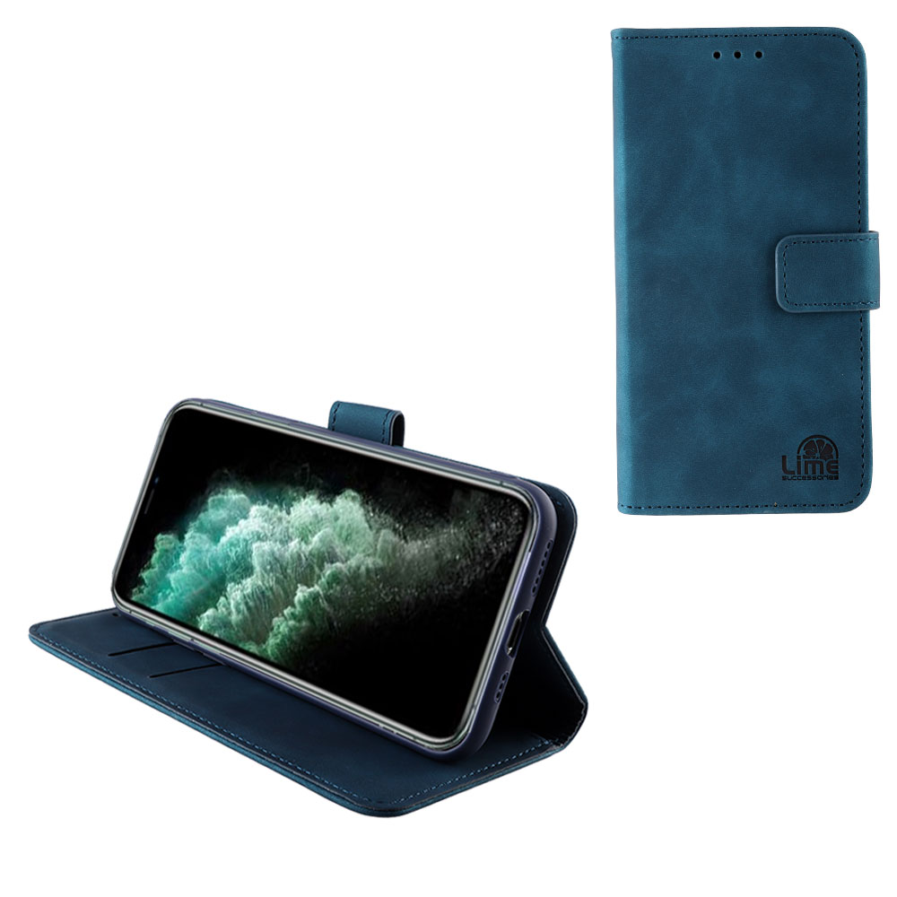 LIME ΘΗΚΗ IPHONE 11 PRO 5.8" ESSENTIAL MAGNET BOOK STAND CLIP DARK BLUE