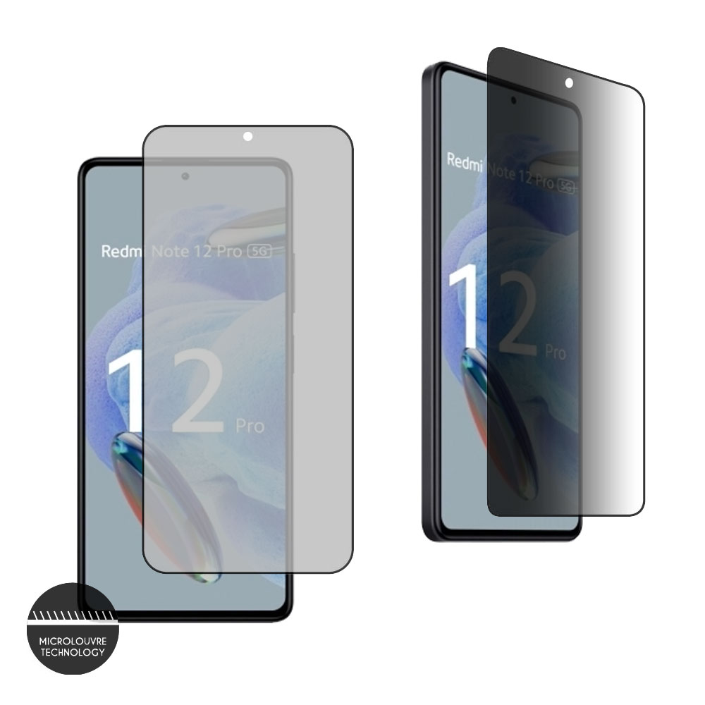 IDOL 1991 TEMPERED GLASS XIAOMI REDMI NOTE 12 PRO 5G 6.67" 9H 0.25mm PREMIUM PRIVACY ANTISPY SEMI CURVED FULL GLUE BLACK