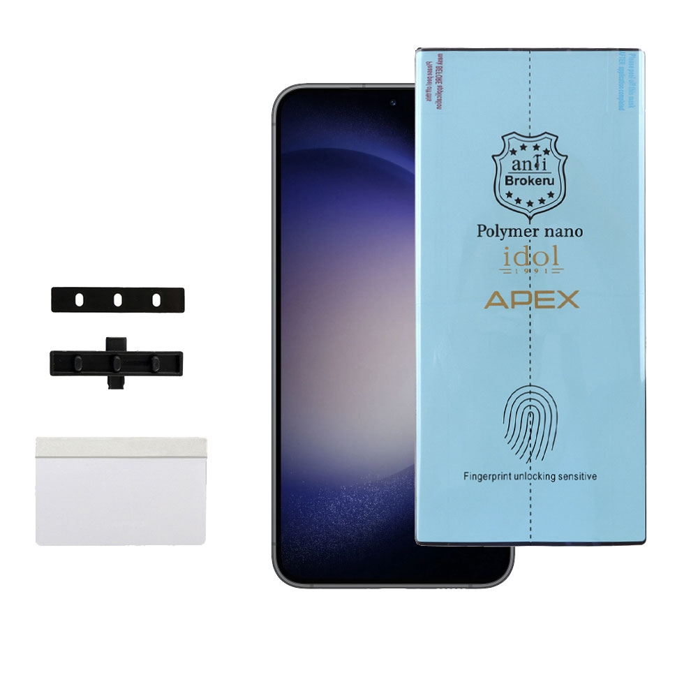 IDOL 1991 APEX POLYMER NANOTECH FILM SAMSUNG S23 PLUS 5G S916 6.6" FINGER UNLOCK FULL COVER WITH INSTALLATION KIT