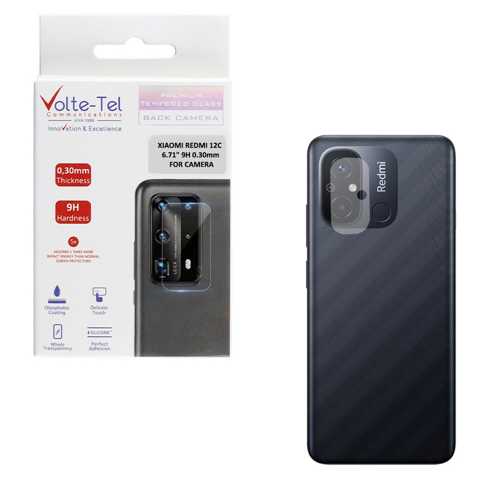 VOLTE-TEL TEMPERED GLASS XIAOMI REDMI 12C 6.71" 9H 0.30mm FOR CAMERA