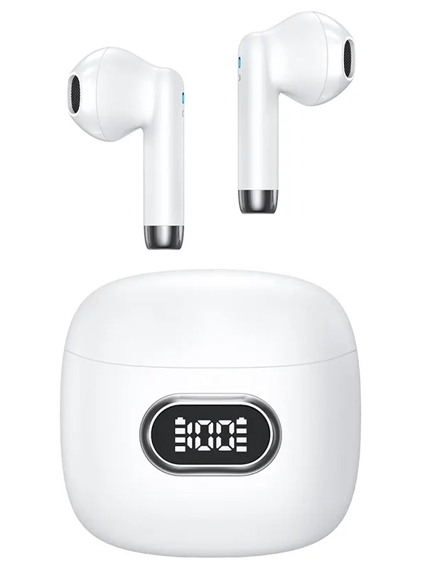 USAMS earphones με θήκη φόρτισης USAMS-IA, True Wireless, λευκά