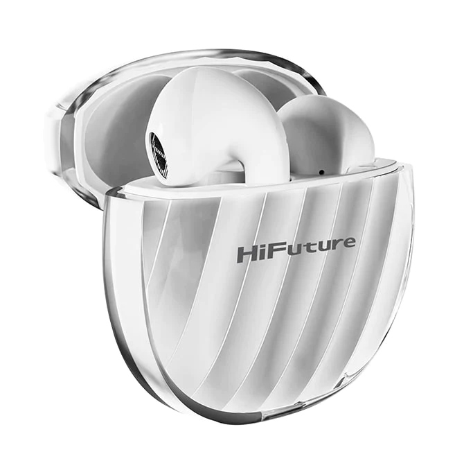 HIFUTURE earphones με θήκη φόρτισης FlyBuds3, True Wireless, λευκά