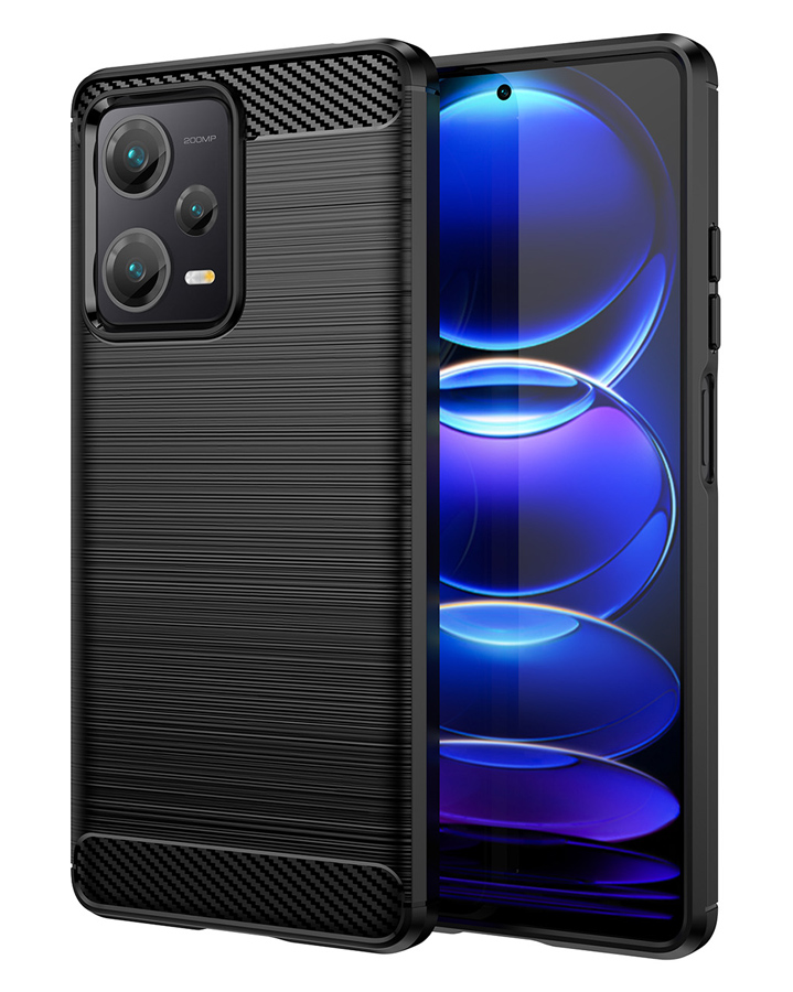 POWERTECH θήκη Carbon MOB-1854 για Xiaomi Redmi Note 12 Pro+, μαύρη
