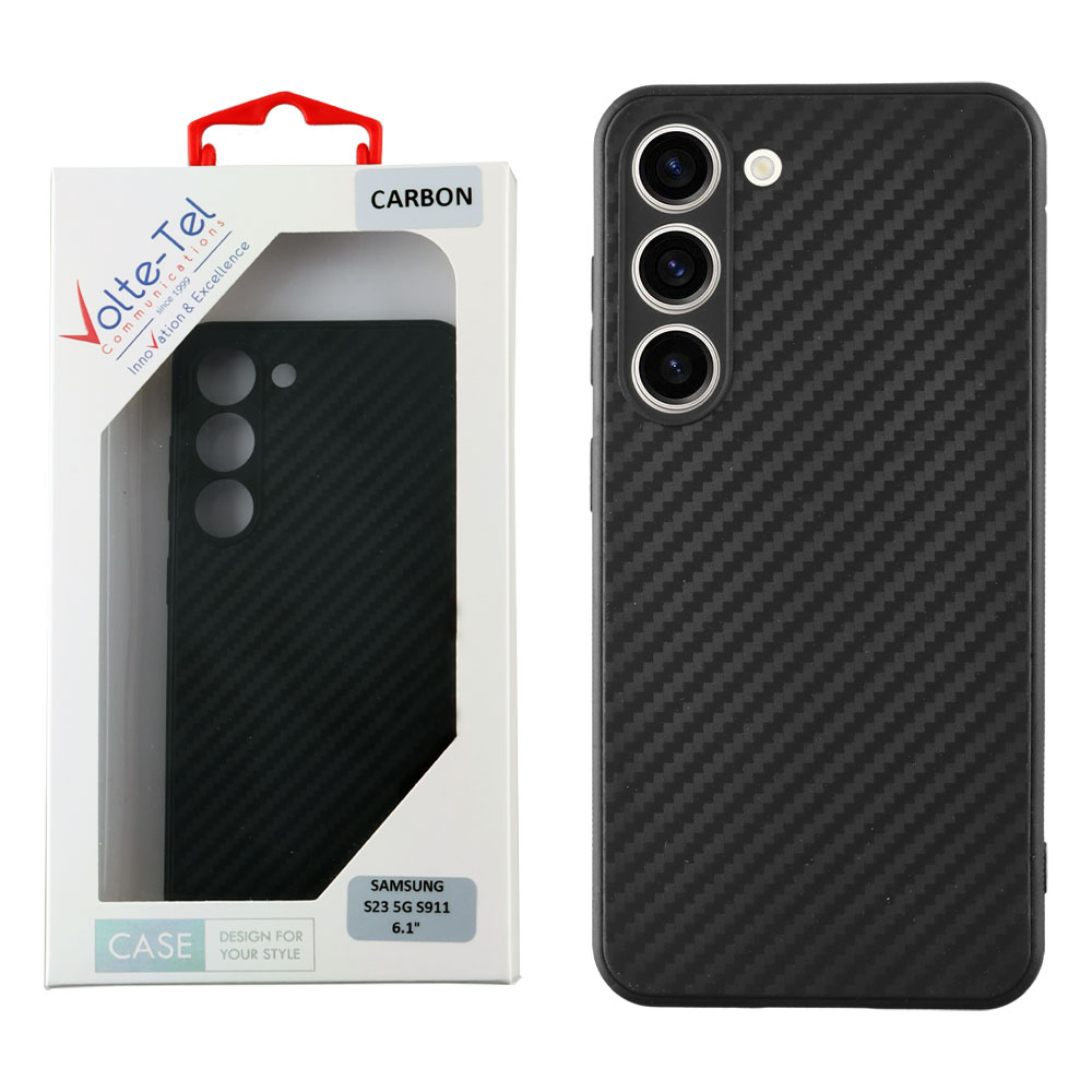 VOLTE-TEL ΘΗΚΗ SAMSUNG S23 5G S911 6.1" CARBON CAMERA PROTECTIVE BLACK