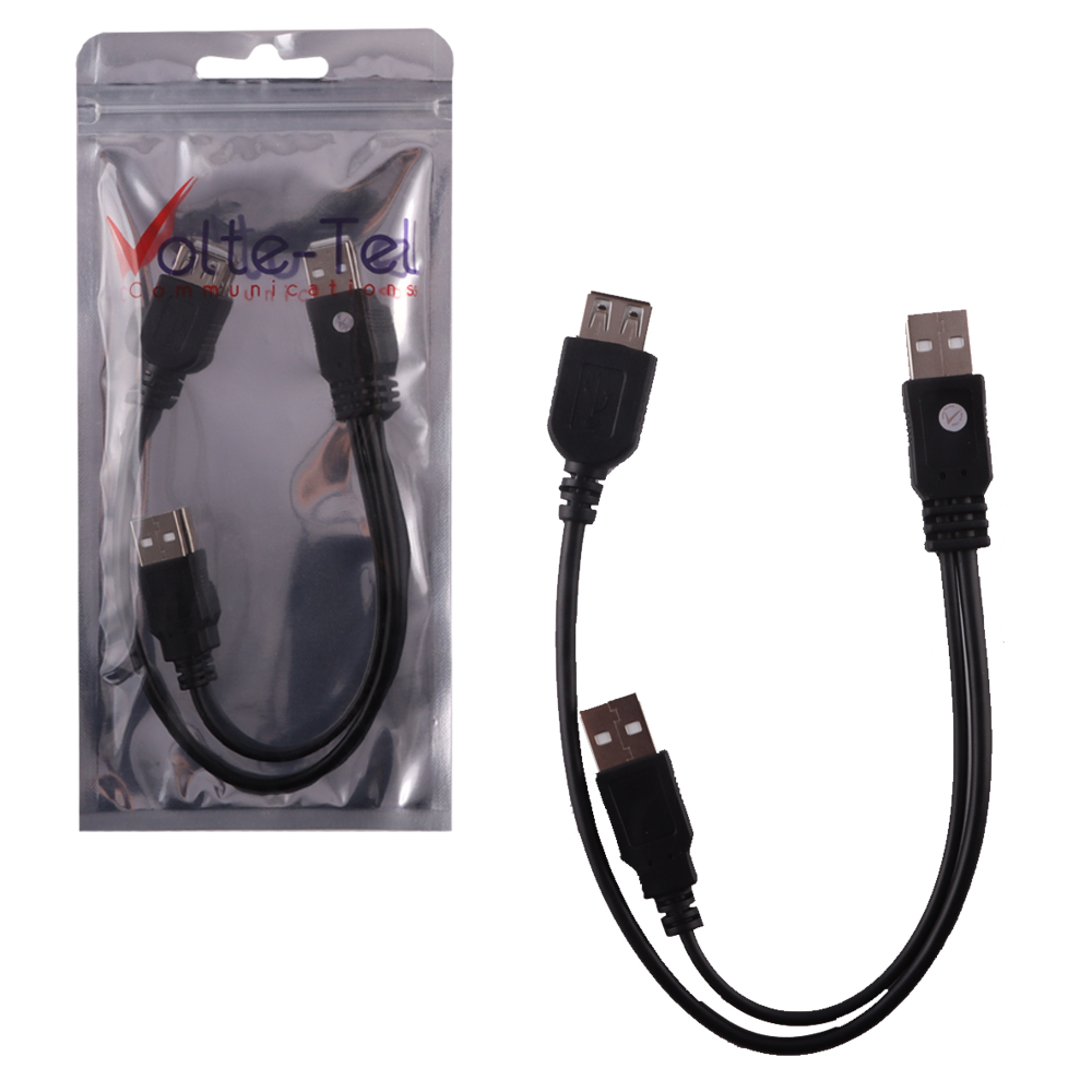 ΚΑΛΩΔΙΟ Η/Υ ΠΡΟΕΚΤΑΣΗ USB 2.0 ΑΠΟ USB 2.0 MALE ΣΕ USB MALE & USB 2.0 FEMALE 0.3m ΜΑΥΡΟ
