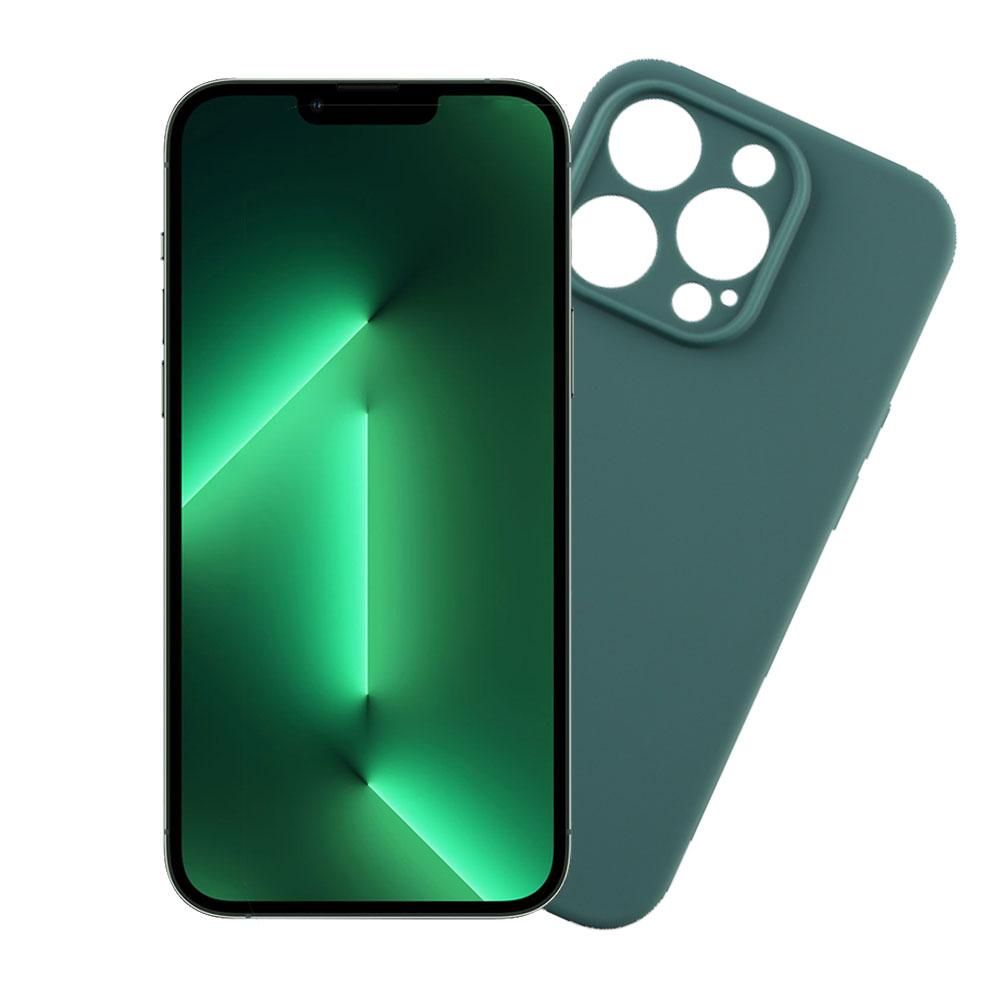 VOLTE-TEL ΘΗΚΗ IPHONE 14 PRO 6.1" SILICON TPU FULL CAMERA PROTECTION DARK GREEN