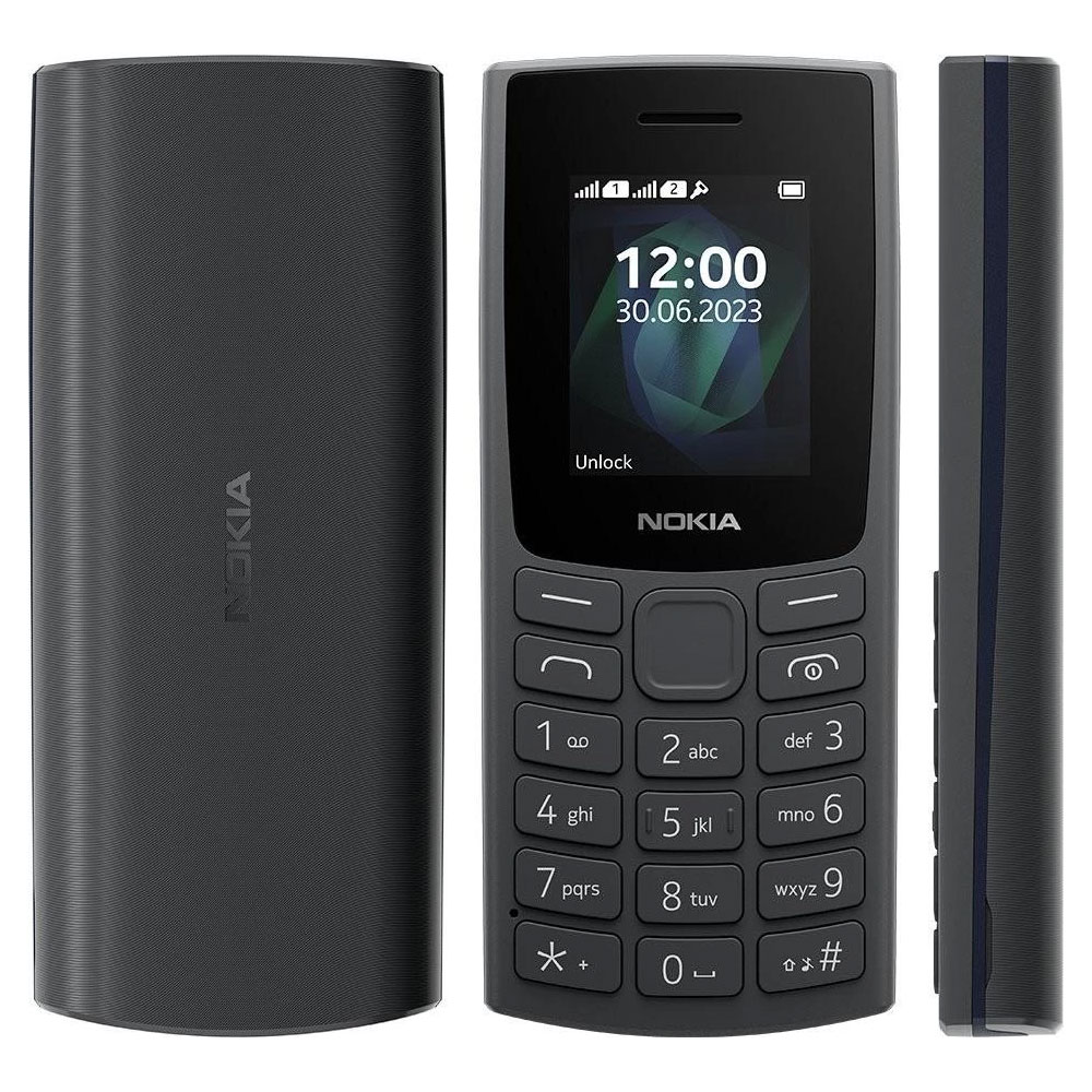 ΚΙΝΗΤΟ ΜΕ ΠΛΗΚΤΡΑ NOKIA 105 (2023) 2G 1.8" DUAL SIM  48MB/128MB (TA-1557) CHARCOAL GR