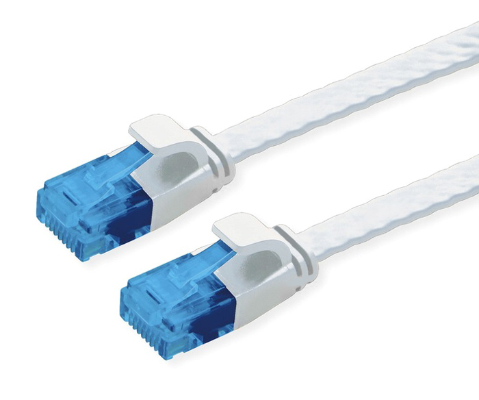 POWERTECH καλώδιο δικτύου CAB-N330, flat, Cat 6a U/UTP, 25cm, λευκό