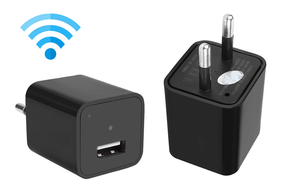 Φορτιστής Κινητού με κρυφή κάμερα Full HD, USB, WiFi
