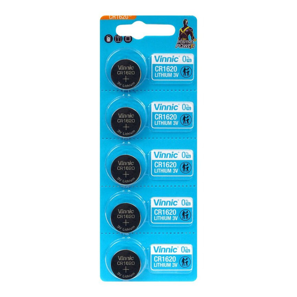 VINNIC ΜΠΑΤΑΡΙΕΣ ΝΟΜΙΣΜΑΤΟΣ ΛΙΘΙΟΥ CR1620 3V Li-ion 1 ΤΕΜ. 5/BLISTER