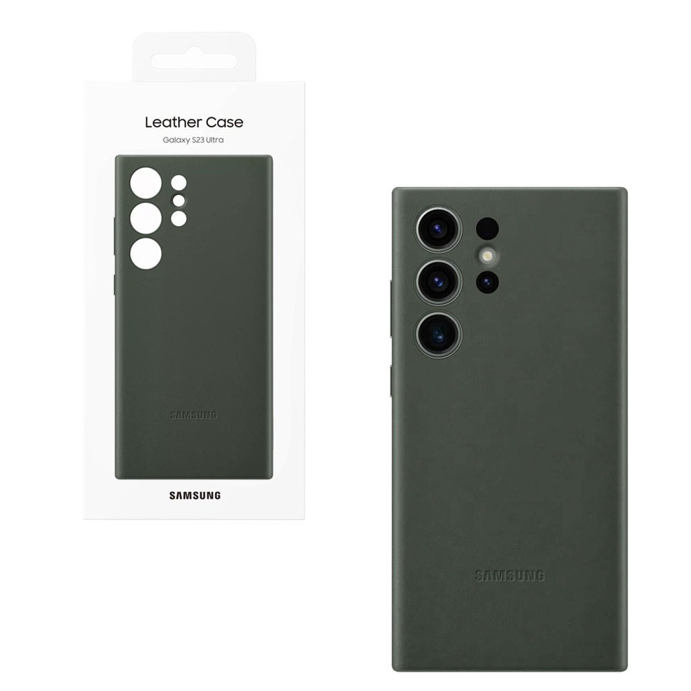ΘΗΚΗ SAMSUNG S23 ULTRA 5G S918 LEATHER COVER EF-VS918LGEGWW GREEN PACKING OR