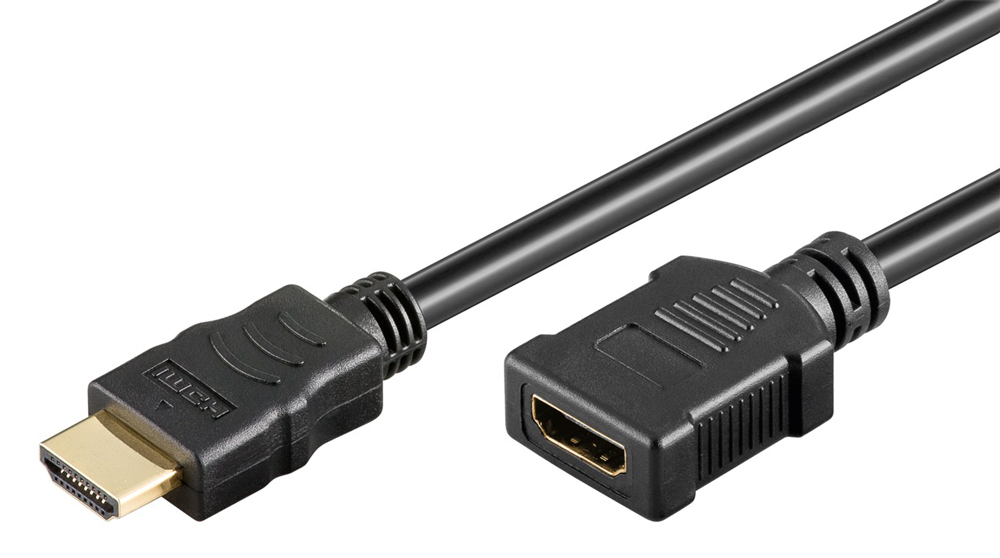GOOBAY καλώδιο προέκτασης HDMI 61313 Ethernet, 4K/60Hz 18Gbps, 5m, μαύρο